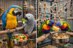 نایاب پرندے: ایگزوٹک پالتو جانور کی دیکھ بھال اور خوراک