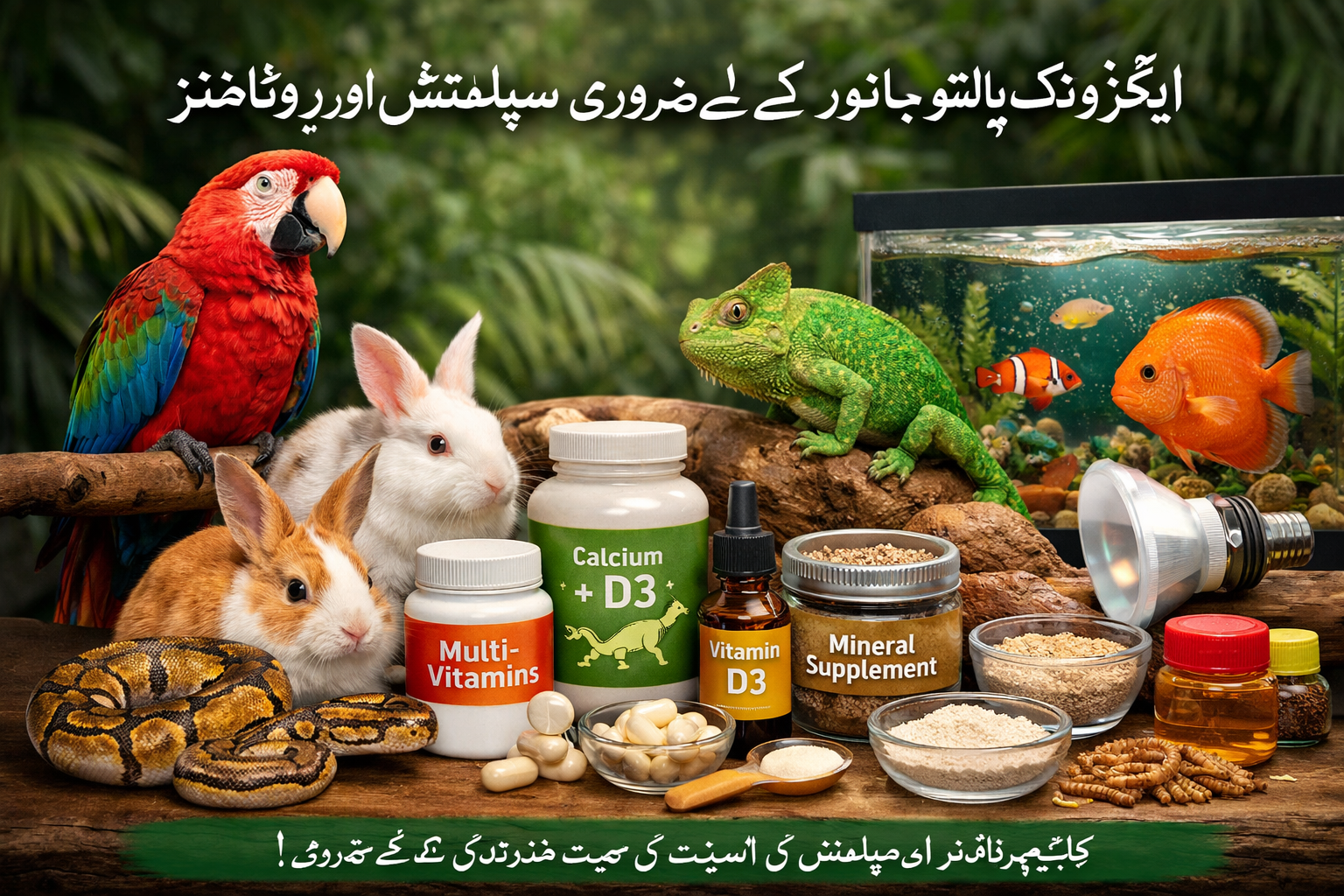 ایگزوٹک پالتو جانور کے لیے ضروری سپلیمنٹس اور وٹامنز